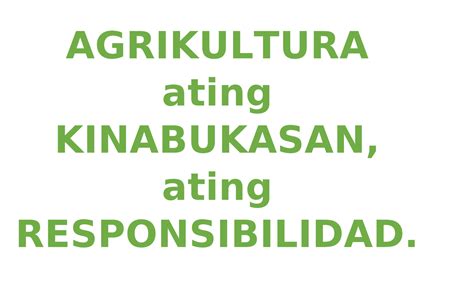 Slogan tungkol sa agrikultura. .